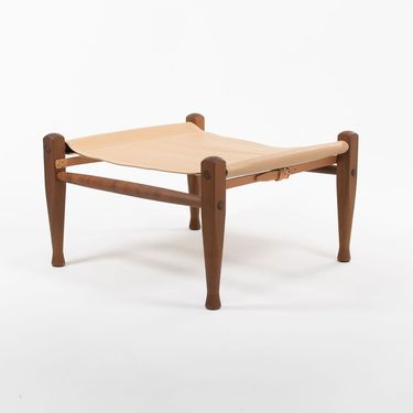 Tan Safari Footstool by Kaare Klint for Carl Hansen, 2021