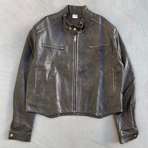 Vintage 1990s Biker Leather Jacket
