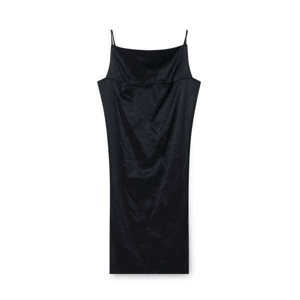 Ann Demeulemeester Bust Slit Black Slip Dress