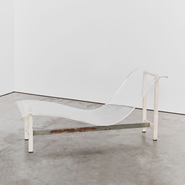 Lucite and Steel Chaise Lounge