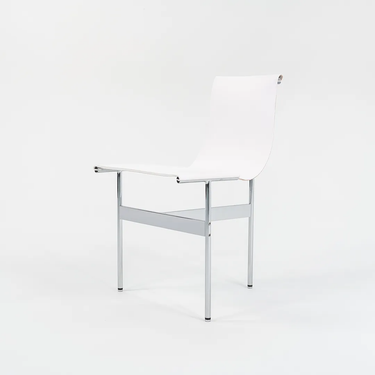 White Leather TG-10 Sling Dining Chair by Gratz Industries, 2021