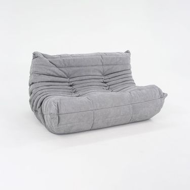 Togo Small Settee Sofa in Grey Alcantara by Michel Ducaroy for Ligne Roset, 2023