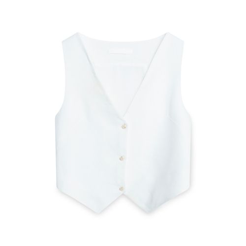 SIR. White Linen Vest
