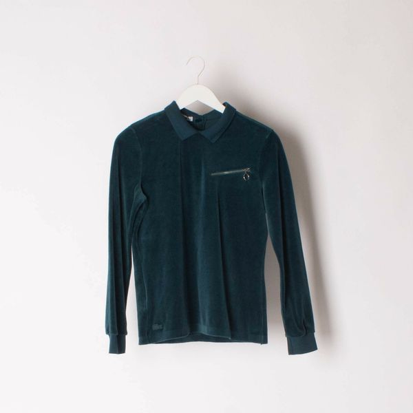 Lacoste Runway Velvet Long Sleeve Polo