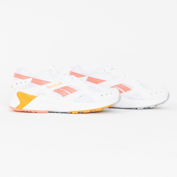 Reebok Aztrek Sneaker in White/Stellar Pink/Gold