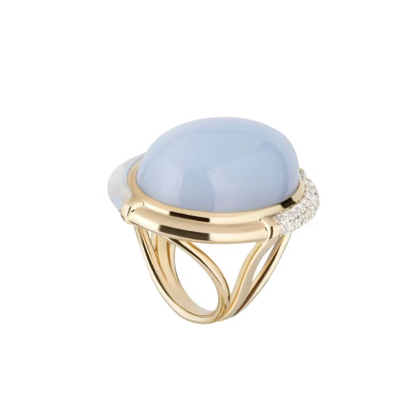 Mason and Books Blue Chalcedony Sugar & Spice Cocktail Ring