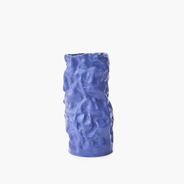 Wrinkled Blue Vase 