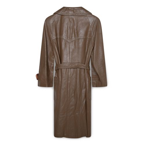24 K Leather Trench Coat