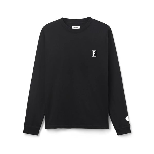 Black Stencil P Long Sleeve Tee