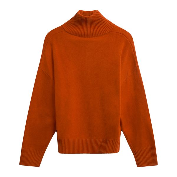 Public Habit Peggy Half-Zip Sweater in Pumpkin