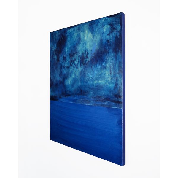 Archer Defterios, "Currents II, Blue Composition 75 (Light Blue)," 2025
