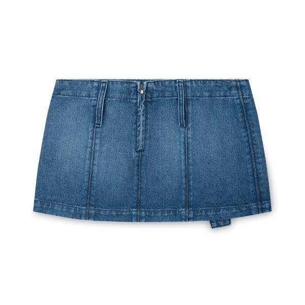 Denim Cargo Mini Skirt