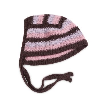 Striped Knit Bonnet