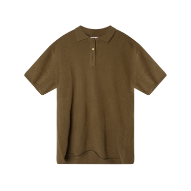 extreme cashmere No. 126 Lezard Green Polo Shirt
