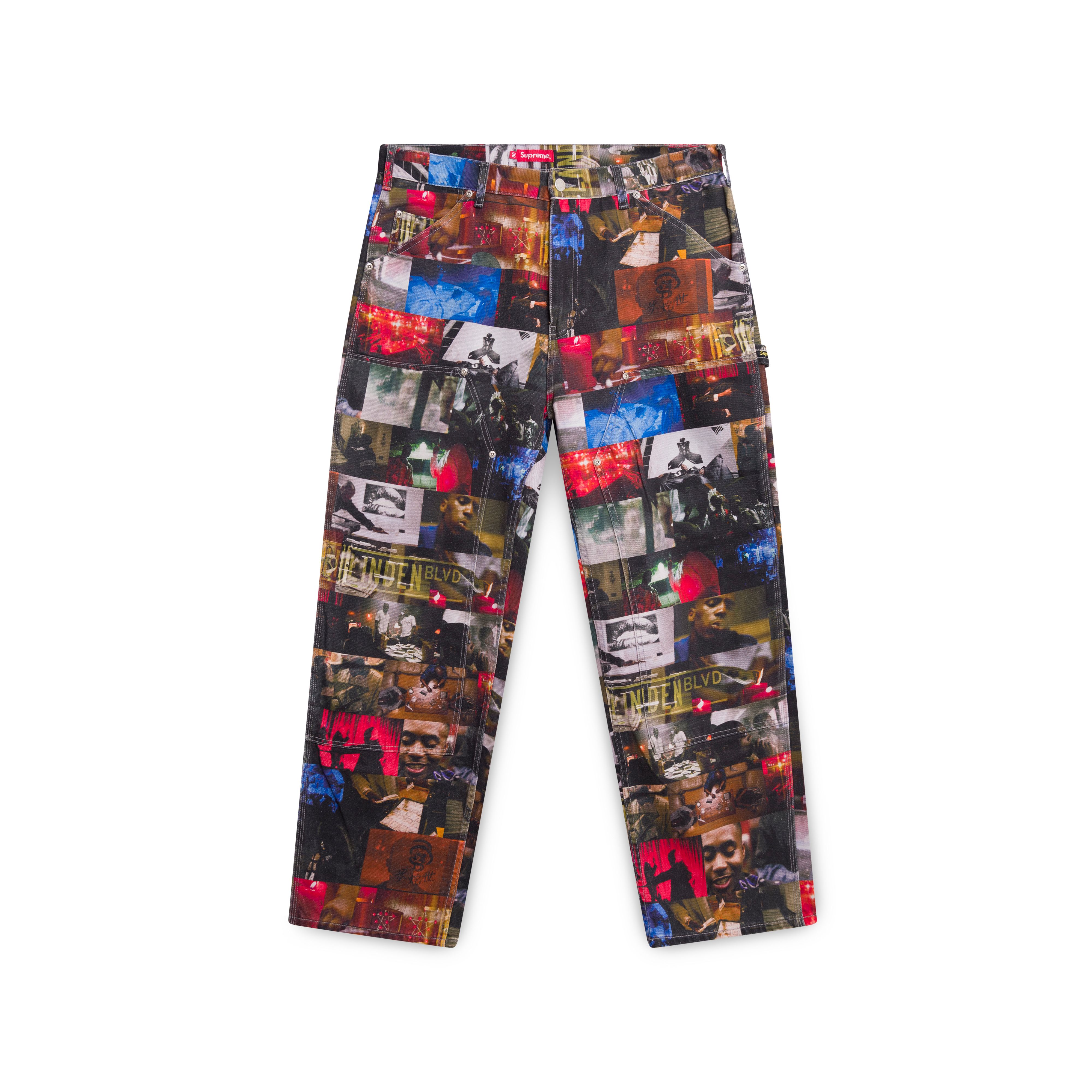 Supreme x Nas x DMX Collage Double Knee Denim Painter Pant by Hugo