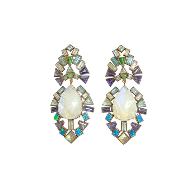 Nak Armstrong Large Geometric Statement Earrings