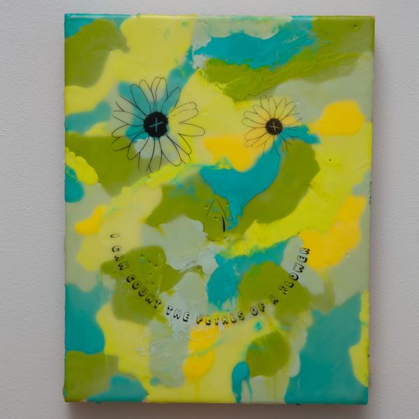 Daisies XX Encaustic, 2021