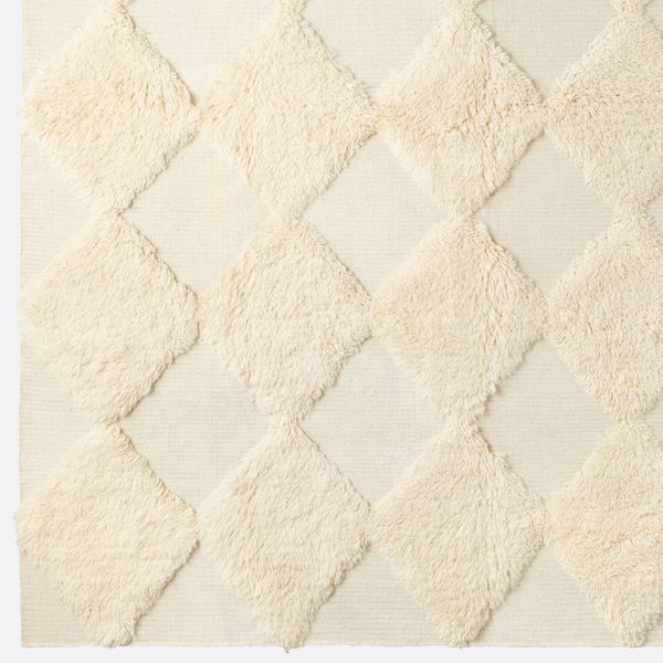 Chess Rya White Rug by Edin & Lina Kjellvertz 