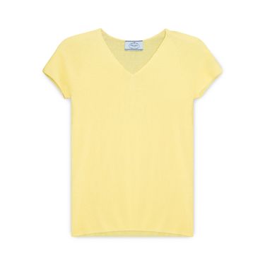 Prada Short Sleeve Yellow Shirt