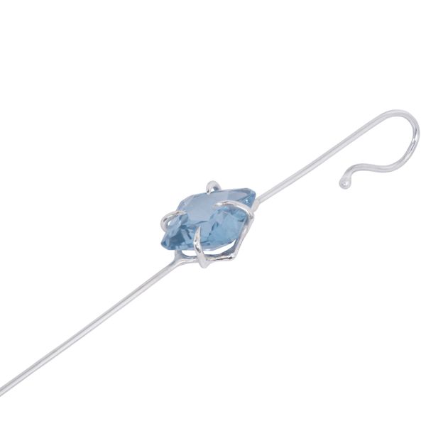 Earpin - Large Aquamarine
