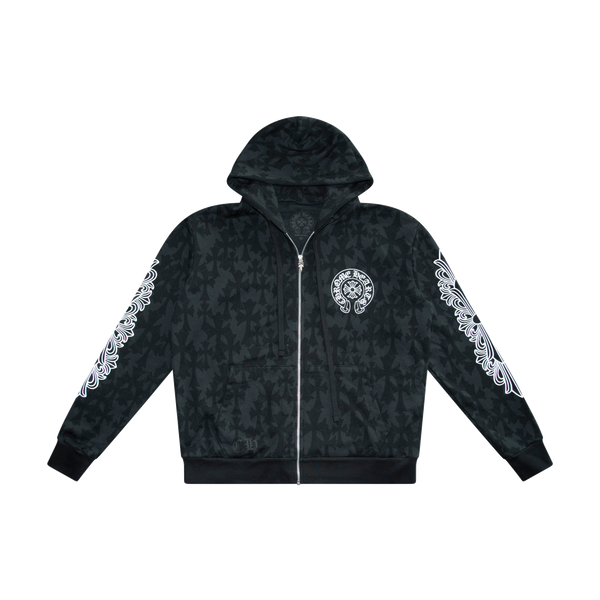 Chrome Hearts Cemetery Cross Monogram Zip-Up