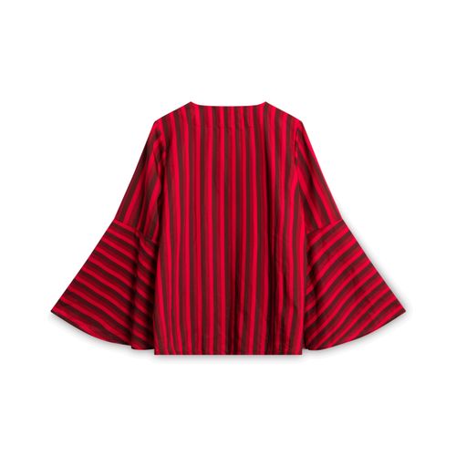 Red Striped Blouse 