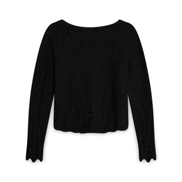 Song for the Mute Distressed Cropped Sweater