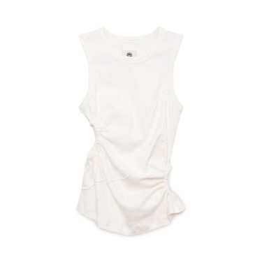 White Camino Cut-Out Tank Top