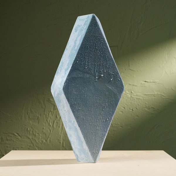 'Condensation' Series C1, Glazed Ceramic Sculpture in Blue by Eunsol Kim, The Netherlands, 2025