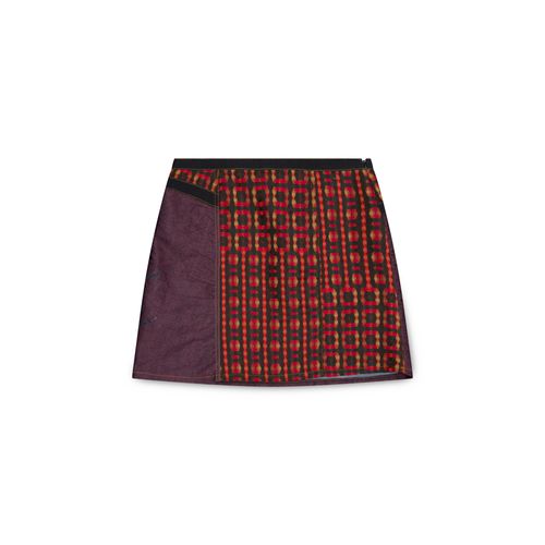 Vintage Printed Wool Skirt