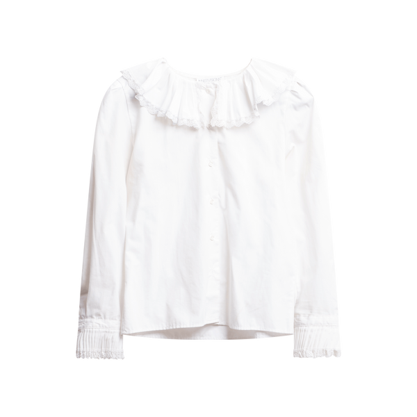 Vintage White Cotton Blouse