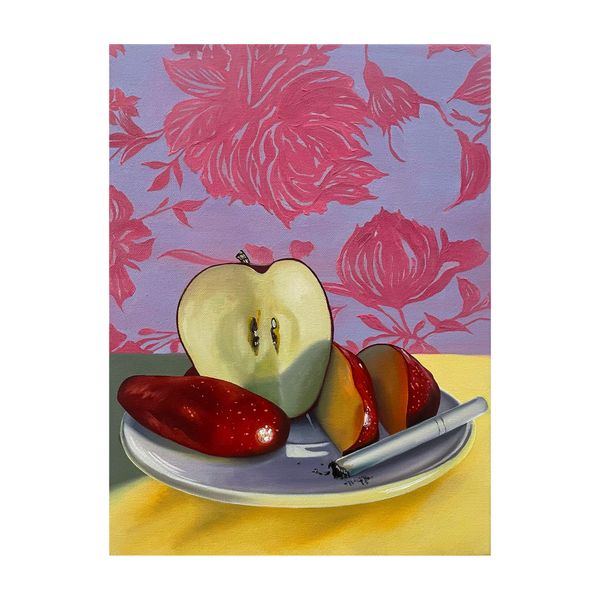 Thérèse Mulgrew, "Apple and Cigarette," 2025