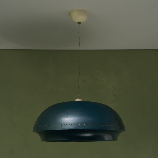 Early Midnight Blue Nigritella Pendant  by Afra & Tobia Scarpa for Flos, Italy 1960s