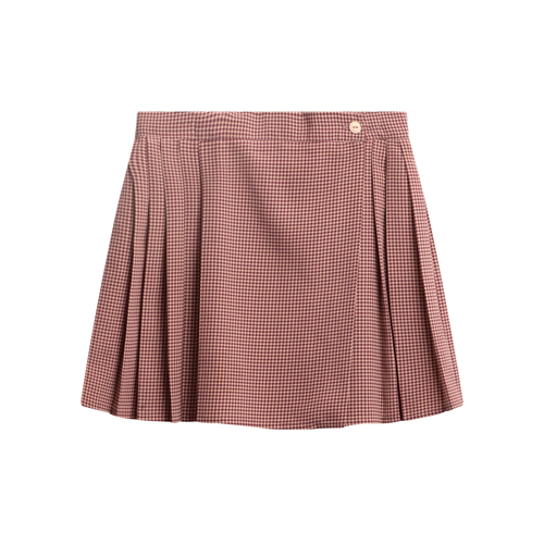 Vintage Herringbone Pleated Skirt 