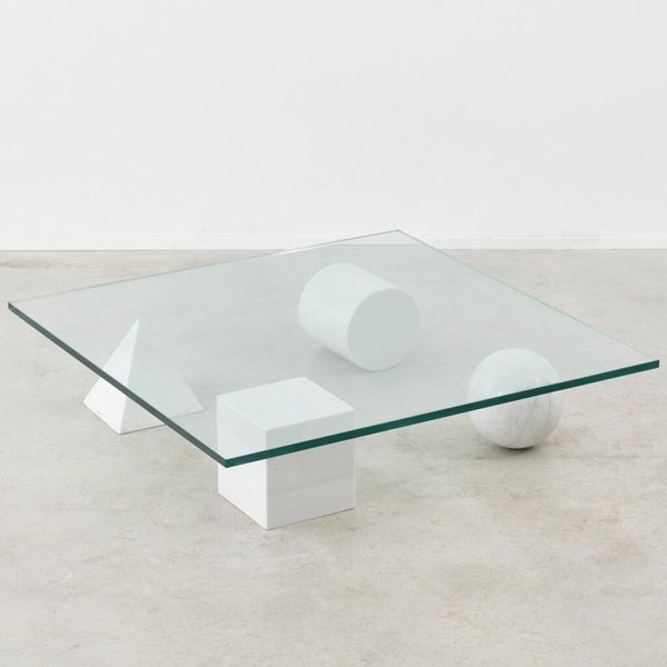 ‘Metafora’ Coffee Table In White Marble Casigliani, Italy 1979