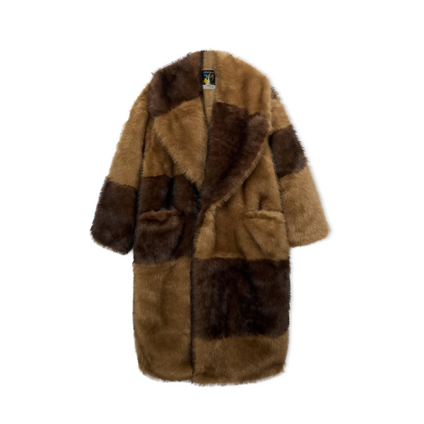 Patchwork Fur Coat