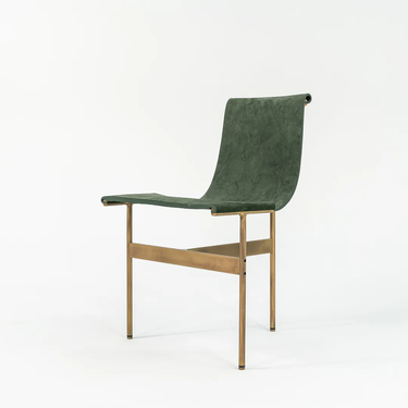 Green Suede TG-10 Sling Dining Chair by Gratz Industries, 2021