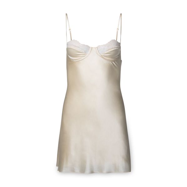 Underwire Slip Dress in Pale Yellow