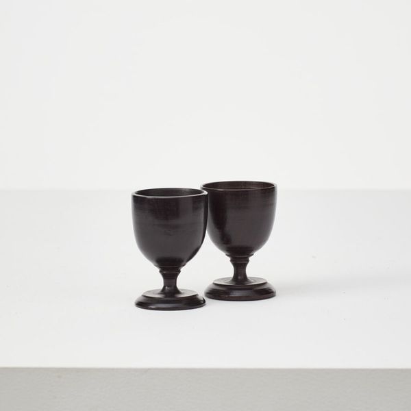 Pair of Antique Ebonised Egg Cups, UK, late 19th century