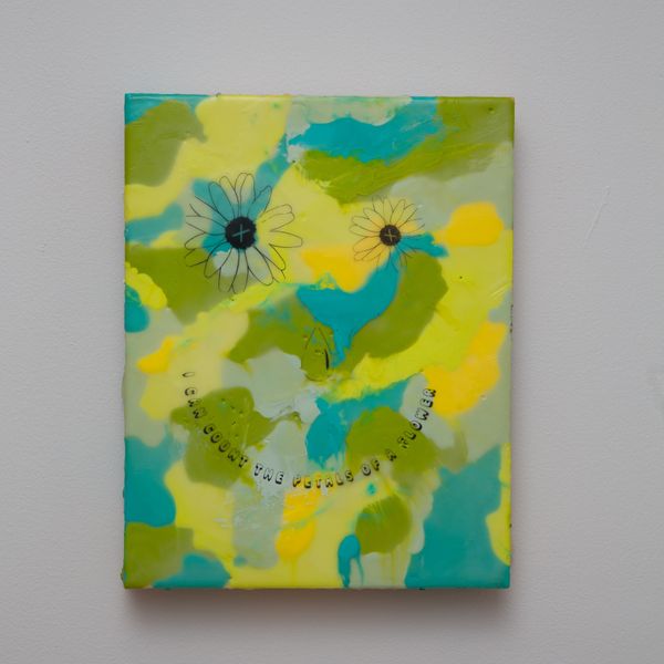 Daisies XX Encaustic, 2021