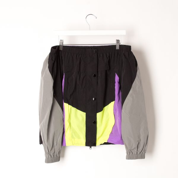 Alexander Wang Off Shoulder Windbreaker