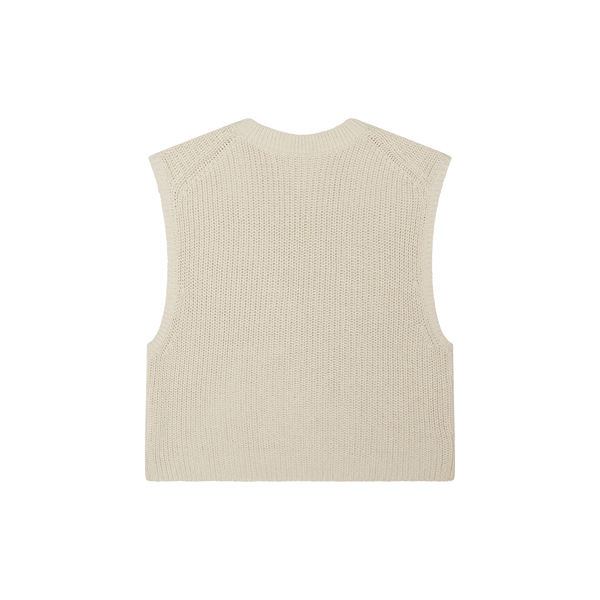 Filippa K Ivory Nancy Ribbed Knit Vest