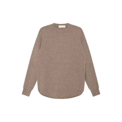 Extreme Cashmere Brown Rolled Edge Sweater