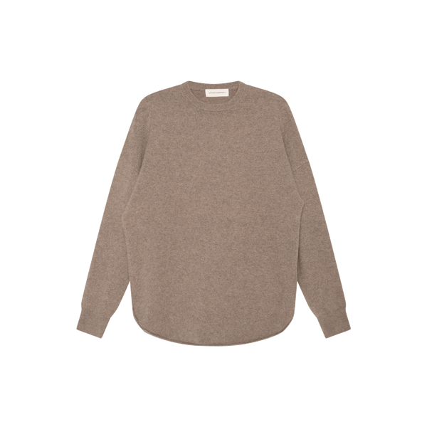 Extreme Cashmere Brown Rolled Edge Sweater