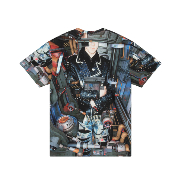 Comme Des Garçons Homme Plus Futuristic Print Airtex Tee