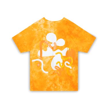 Abstract T-Shirt with Vinyl Overlay Yellow