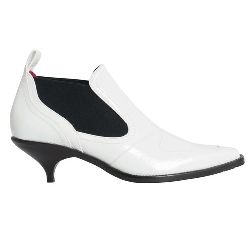 Sies Marjan White Leather Chelsea Boots 
