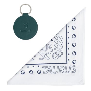 DOOZ Taurus Bandana + Keychain Set in White