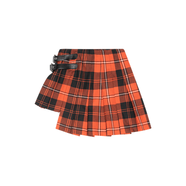 Dolce & Gabbana Orange Plaid Skirt