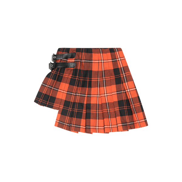 Dolce & Gabbana Orange Plaid Skirt